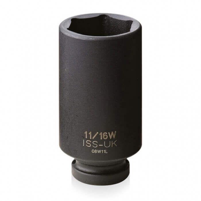 08W11L  - ISS  1/2  Drive 11/16 Whitworth Deep Impact Socket