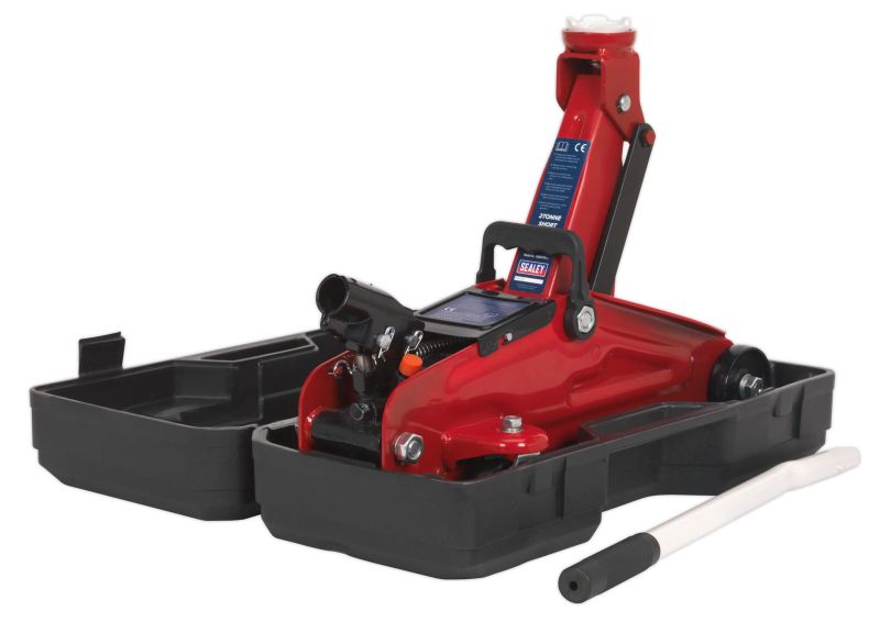 Sealey 1050CXD Trolley Jack 2tonne Short Chassis with Storage Case