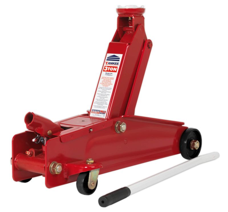 Sealey 1153CX Trolley Jack 3tonne Long Chassis Heavy Duty