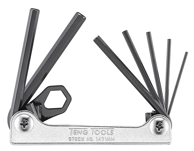 Teng Tools 1471MM 7 Piece Metric Retractable Hex Key Set