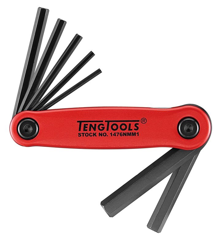 Teng Tools 1476NMM1 7 Piece Metric Retractable Hex Key Set