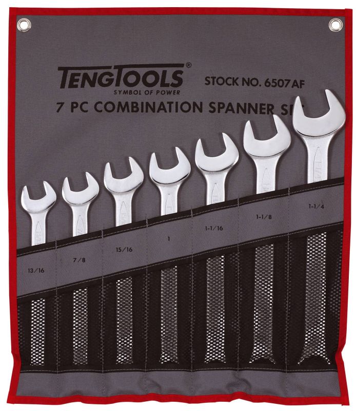 Teng Tools 6507AF 7 Piece AF Combination Spanner Set