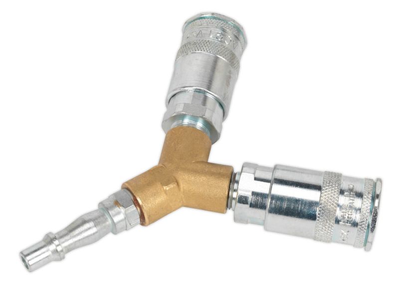 Sealey AC55 Twin Coupling Bodies Y Adaptor