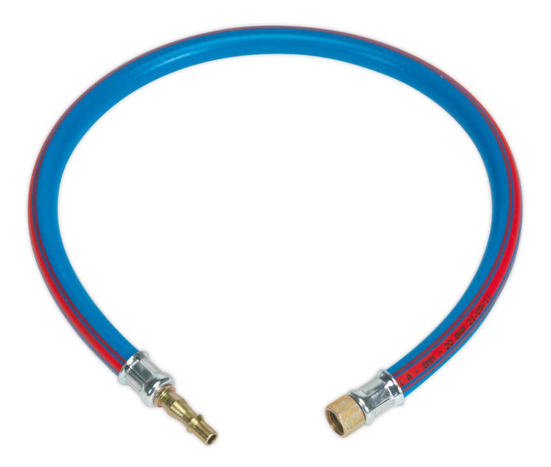 Sealey AH2R Air Leader Hose 600mm x ⌀8mm with Tailpiece & 1/4