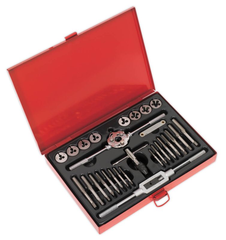 Sealey AK3028 Tap & Die Set 28pc Split Dies Metric