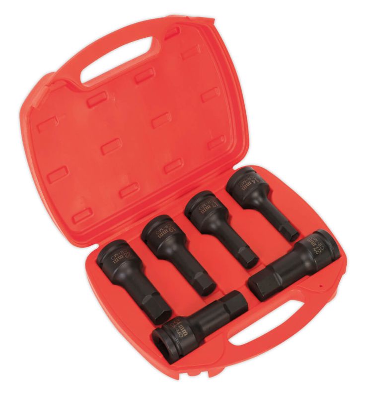 Sealey AK5586 Impact Hex Socket Bit Set 6pc 3/4