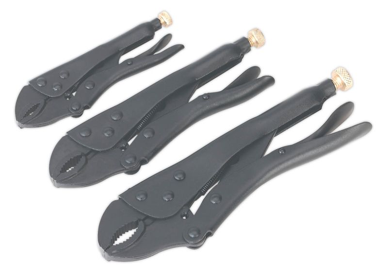 Sealey AK668 Locking Pliers Set 3pc Rust Resistant