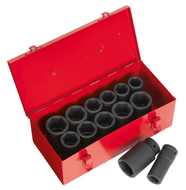 Sealey AK687 Impact Socket Set 13pc Deep 3/4