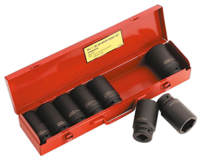 Sealey AK80/9M Impact Socket Set 8pc 3/4