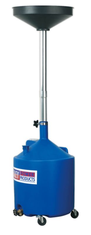 Sealey AK80D Mobile Oil Drainer 80ltr Manual Discharge