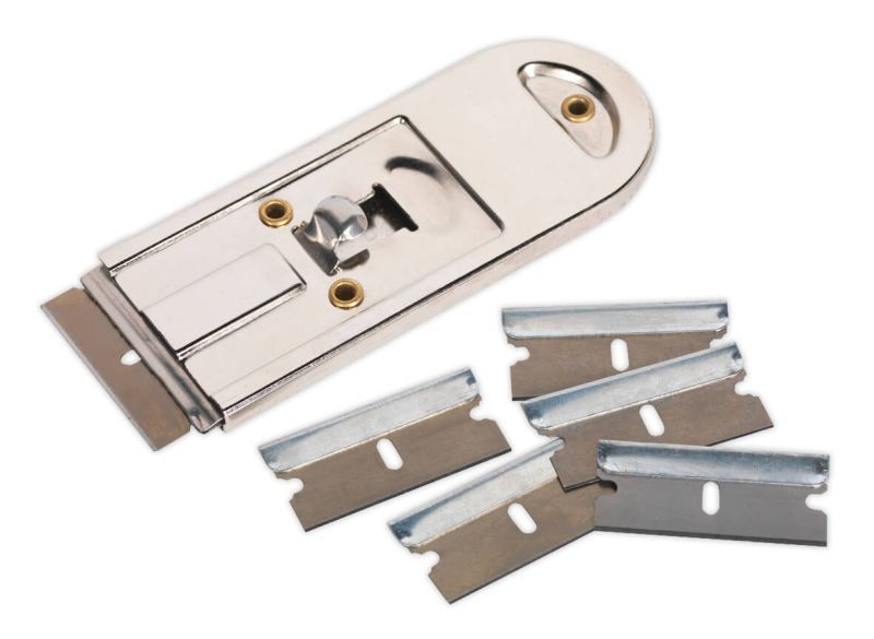 Sealey AK867 Retracting Razor Scraper with Blades