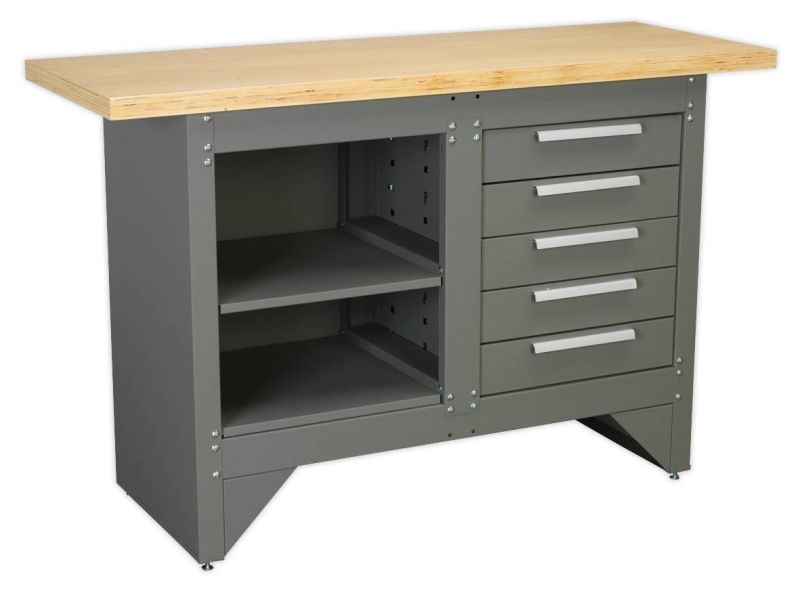 Sealey AP2030BB Workbench with 5 Drawers Ball Bearing Slides Heavy Duty