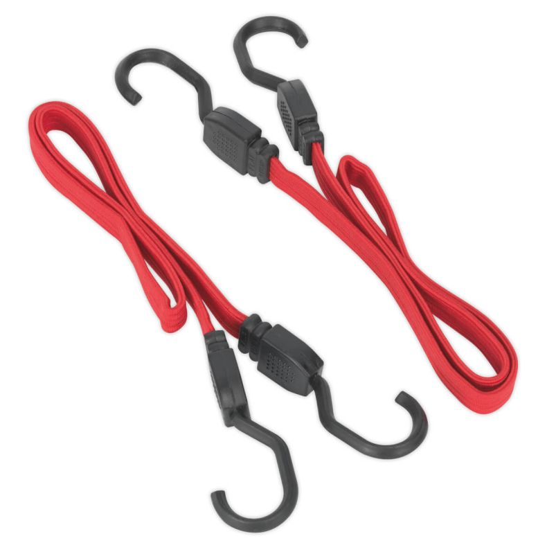 Sealey BCS17 Flat Bungee Cord Set 2pc 760mm