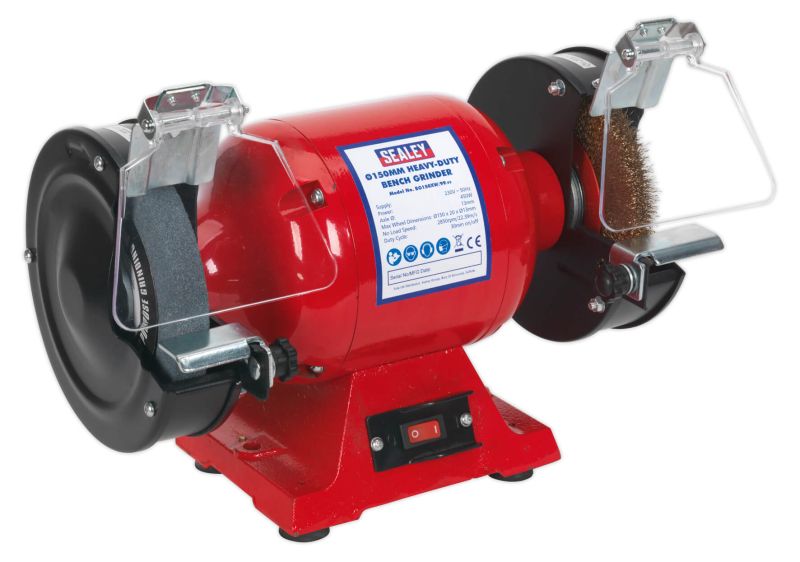 Sealey BG150XW/99 Bench Grinder ⌀150mm with Wire Wheel 450W/230V Heavy Duty