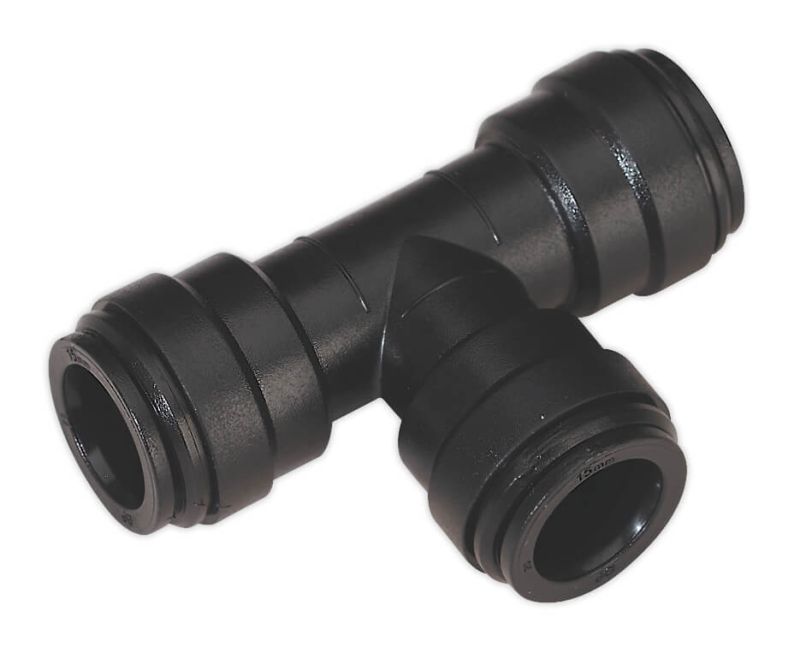 Sealey CAS15ET Equal Tee 15mm Pack of 5 (John Guest Speedfit&reg;   PM0215E)
