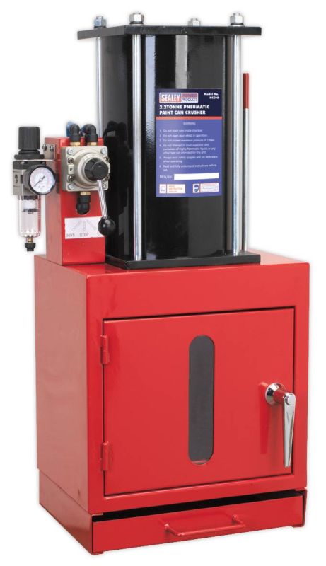 Sealey HCC08 Pneumatic Paint Can Crusher 2.2tonne