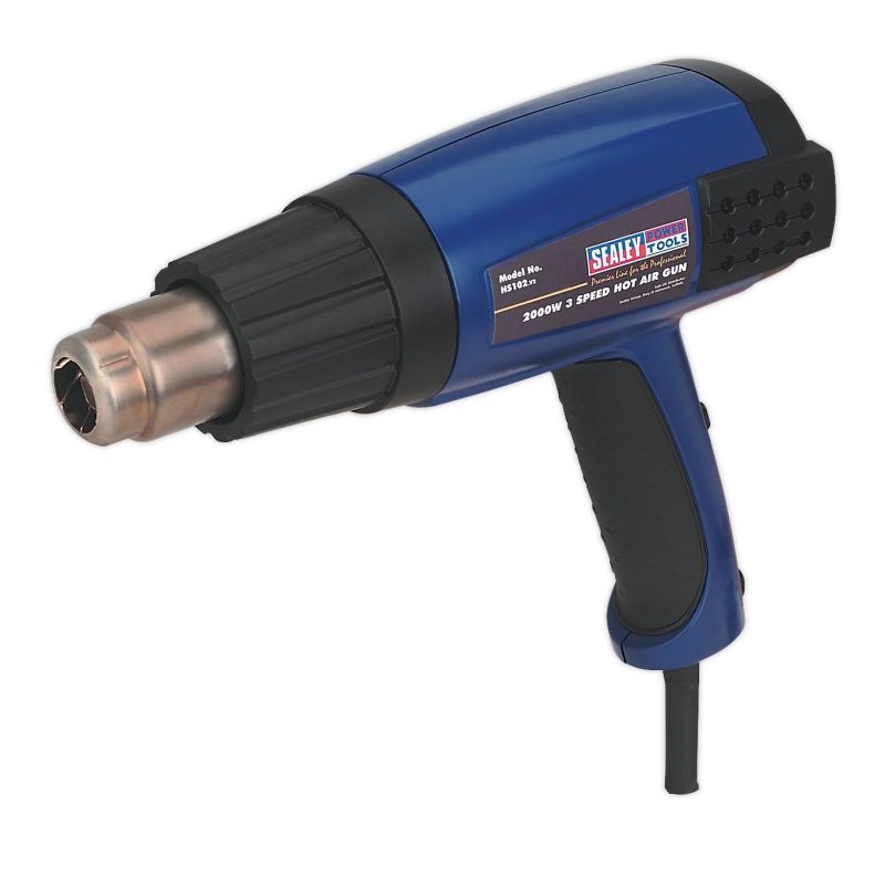 Sealey HS102 Hot Air Gun 2000W 3 Speed 50 600&deg; C Variable Heat