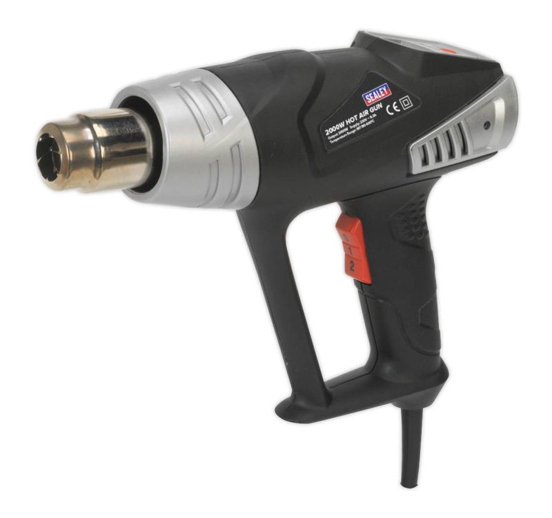 Sealey HS104K Deluxe Hot Air Gun Kit with LED Display 2000W 80 600&deg; C