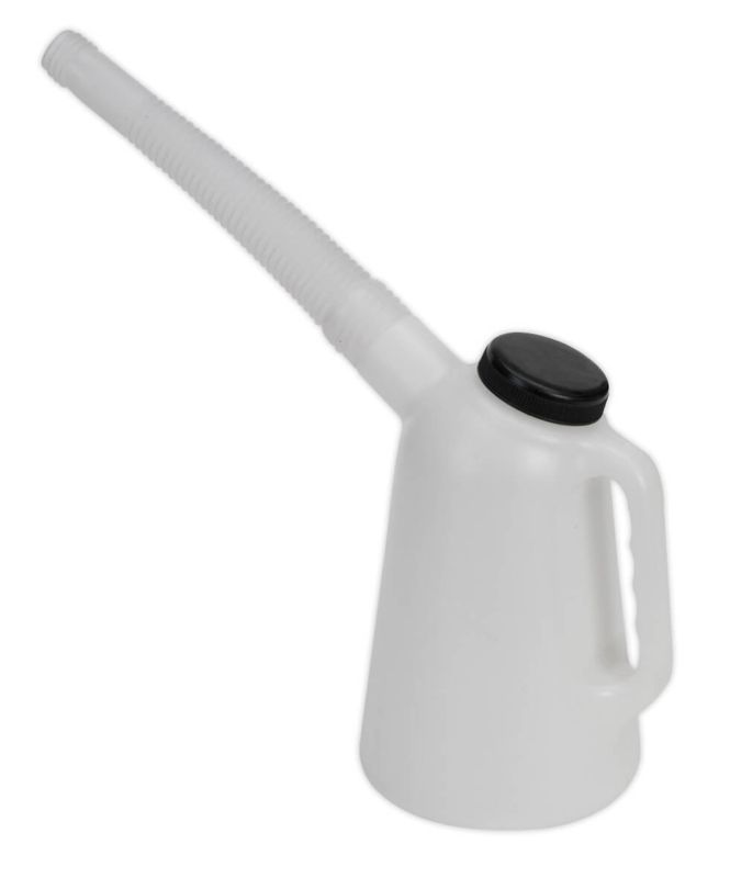 Sealey JDL1 Oil Container with Lid & Flexi Spout 1ltr