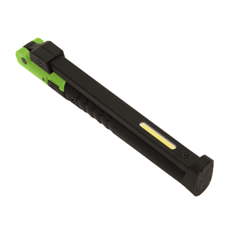 Sealey LED01G Rechargeable Slim Folding Pocket Light 2 COB + 1 SMD LED Green