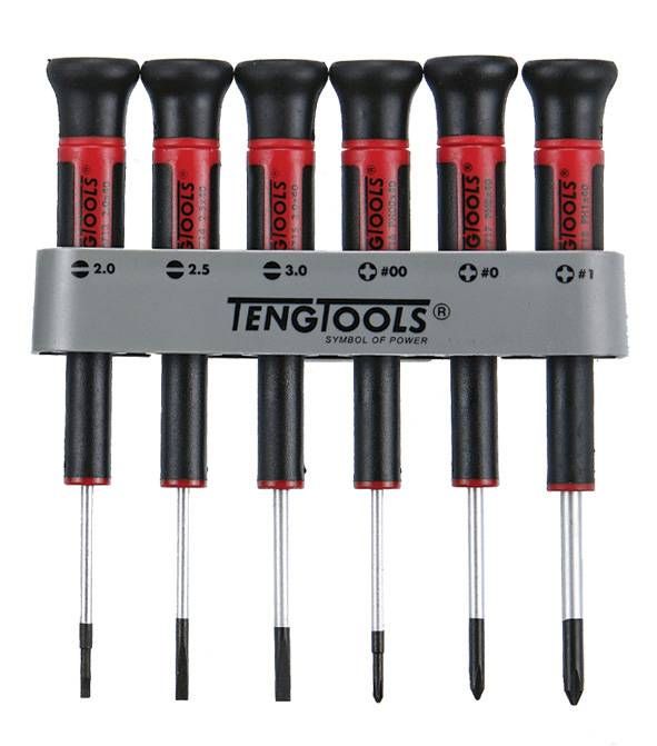 Teng Tools MDM706 6 Piece Flat Regular & PH Type Mini Screwdriver Set