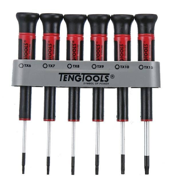 Teng Tools MDM706TX 6 Piece TX Type Mini Screwdriver Set