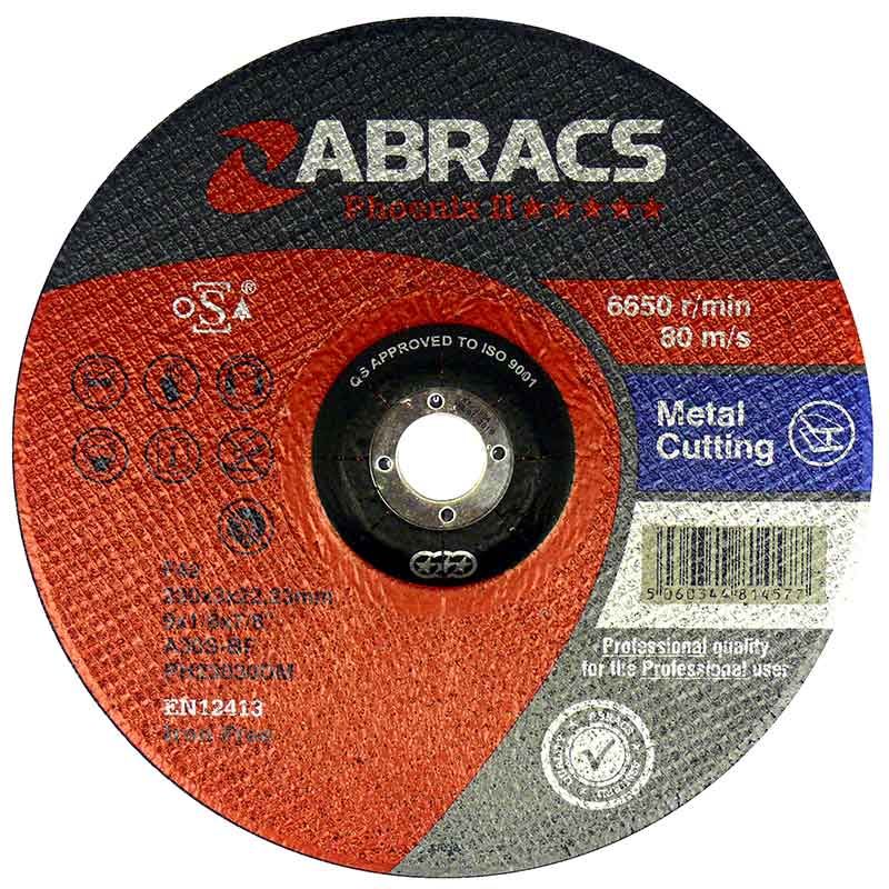 Abracs 350mm x 3.5mm x 22mm Flat Metal Cutting Disc PHOENIX II