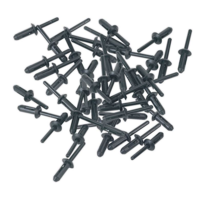 Sealey PR001 Plastic Rivet ⌀6.6 x 17.2mm Pack of 50