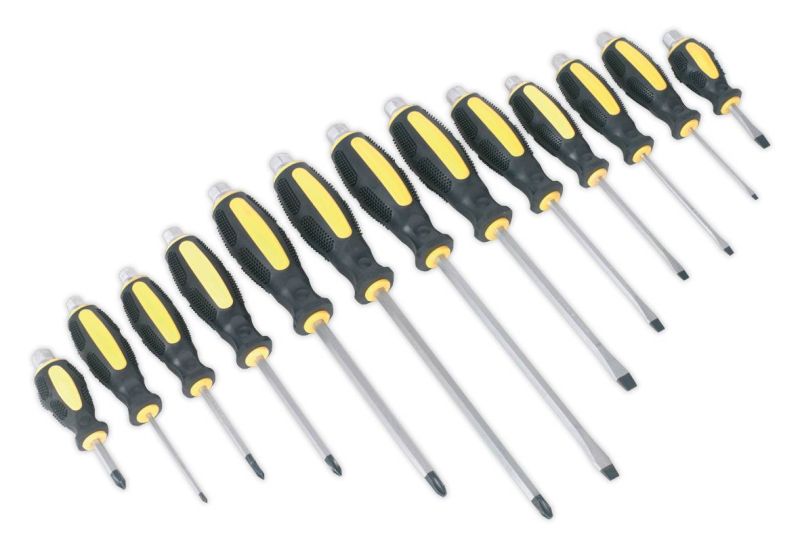Siegen S0754 Screwdriver Set 13pc Hammer Thru