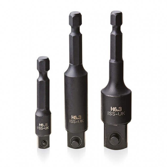 SA04MH04MS100 - ISS Locking Pin Screwdriver Adapter 1/4 MH x 1/4 MS x 100mm L