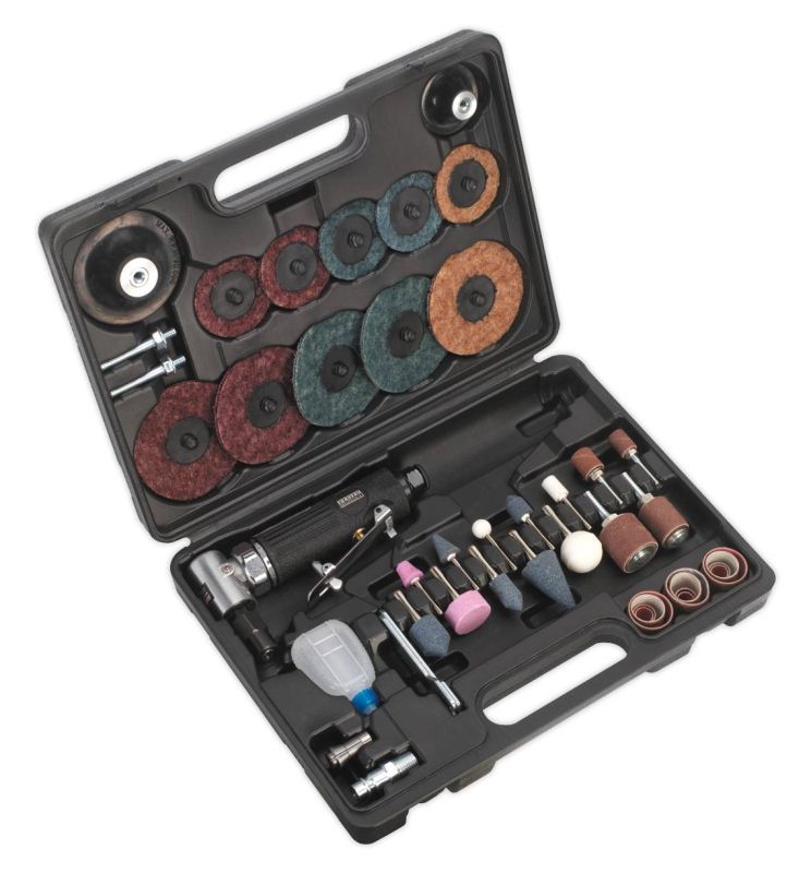 Sealey SA719 Air Angle Grinder/Sander Kit 48pc