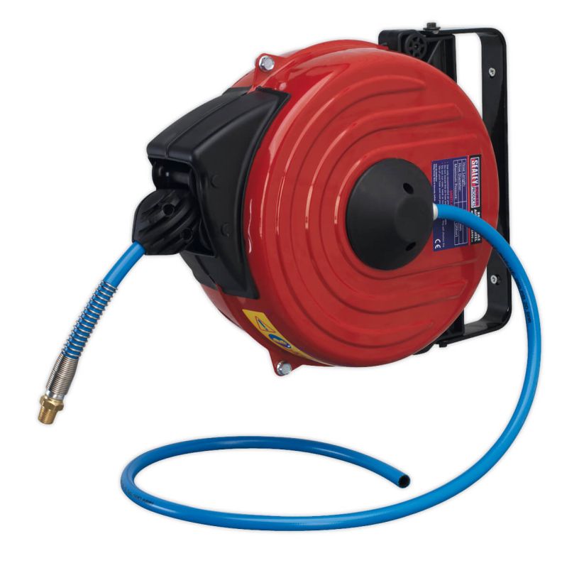 Sealey SA90 Retractable Air Hose Reel 12mtr ⌀8mm ID TPU Hose