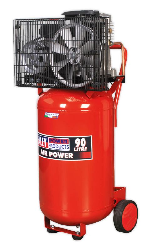 Sealey SAC1903B Compressor 90ltr Vertical Belt Drive 3hp