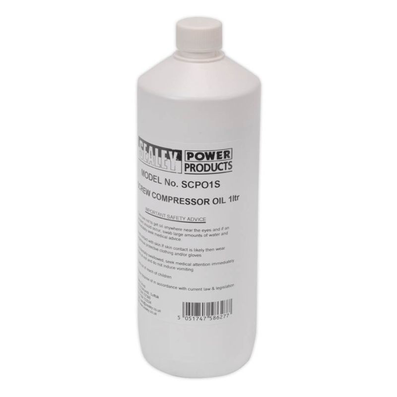 Sealey SCPO1S Screw Compressor Oil 1ltr