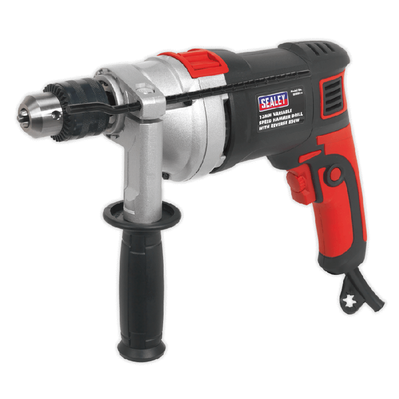 Sealey SD800 Hammer Drill 13mm Variable Speed with Reverse 850W/230V