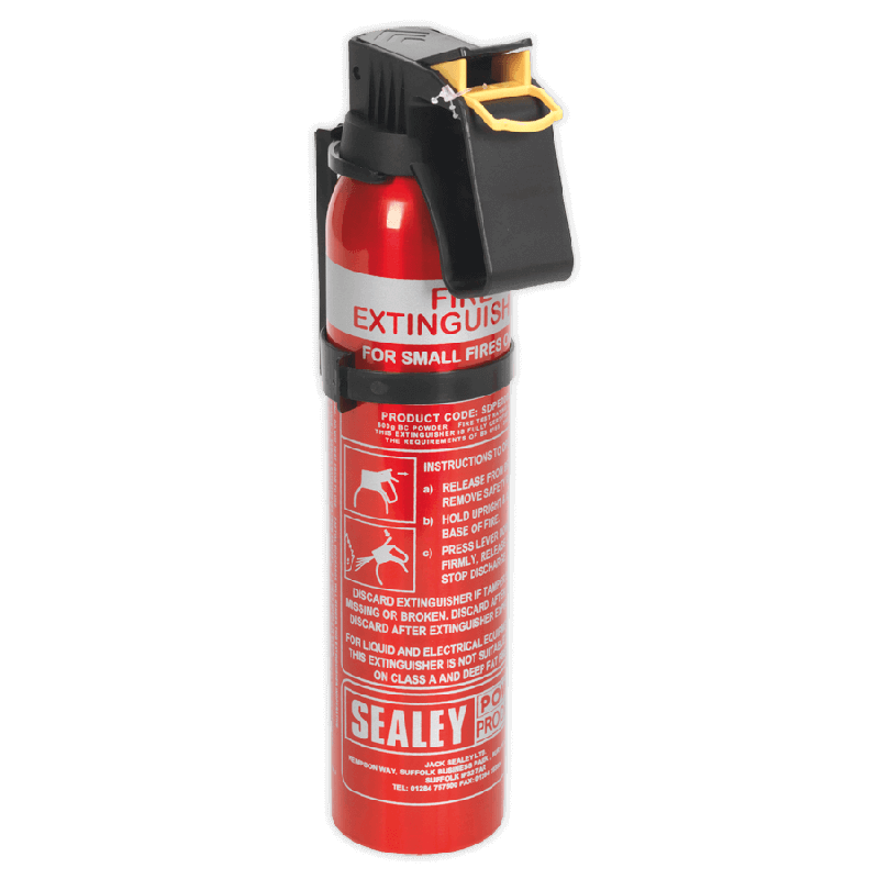 Sealey SDPE006D Fire Extinguisher 0.6kg Dry Powder   Disposable