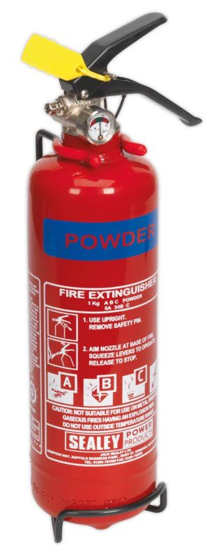 Sealey SDPE01 Fire Extinguisher 1kg Dry Powder