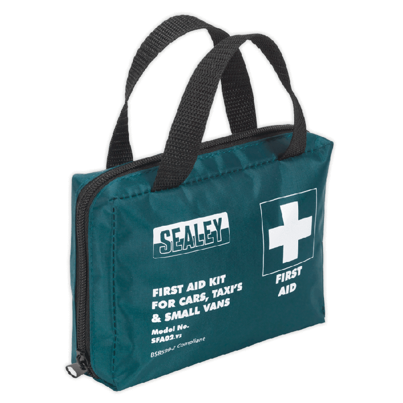 Sealey SFA02 First Aid Kit Medium for Cars Taxis & Small Vans   BS 8599 2 Compliant