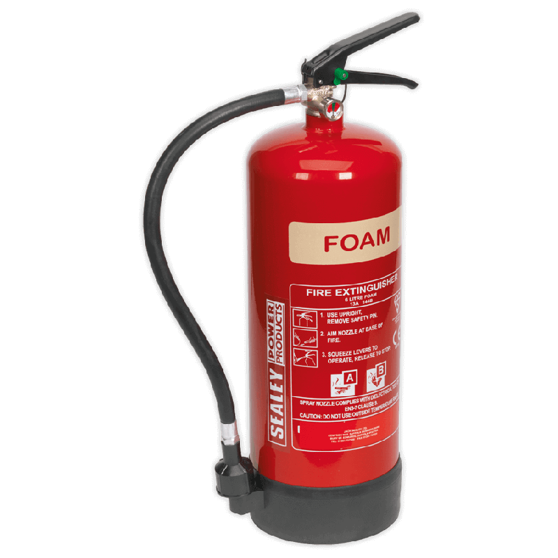 Sealey SFE06 Fire Extinguisher 6ltr Foam