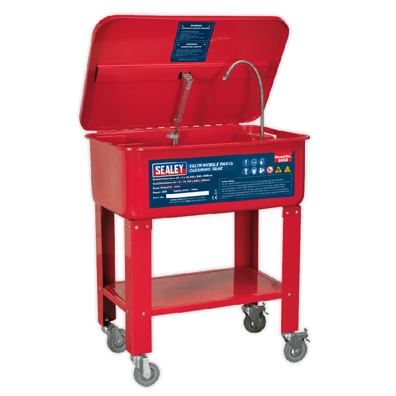 Sealey SM28 Mobile Parts Cleaning Tank 50ltr