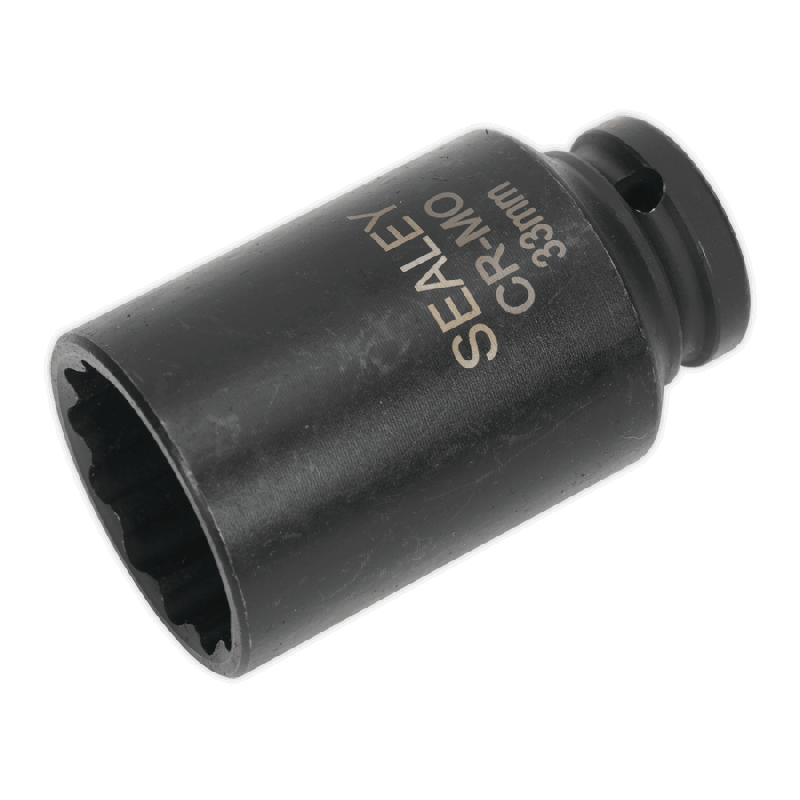Sealey SX0041 Impact Socket 33mm Bi Hex Deep 1/2