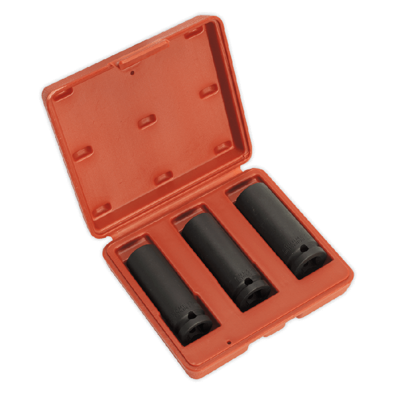 Sealey SX043 Impact Socket Set 3pc Deep 1/2