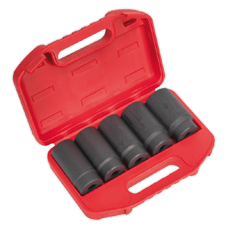 Sealey SX050 Impact Hub Nut Socket Set 5pc 1/2