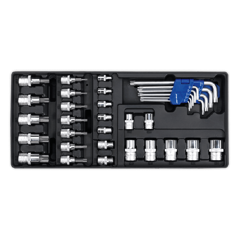 Sealey TBT08 Tool Tray with TRX Star* Key Socket Bit & Socket Set 35pc