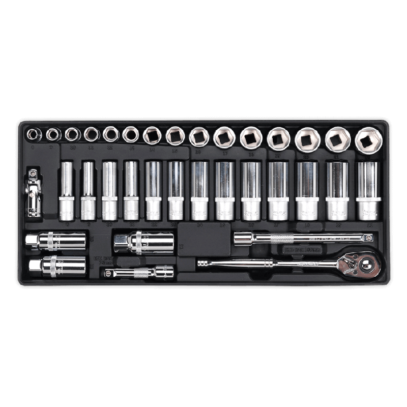 Sealey TBT20 Tool Tray with Socket Set 35pc 3/8