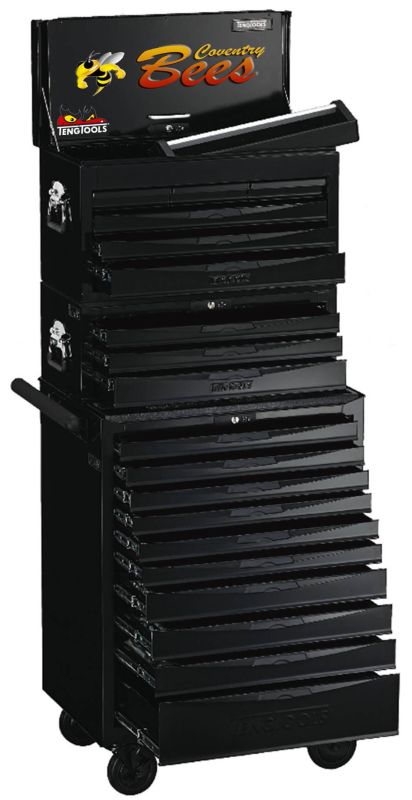 Teng Tools TC819BK 19 Drawer Black Personalised 8 Series Tool Box Stack System