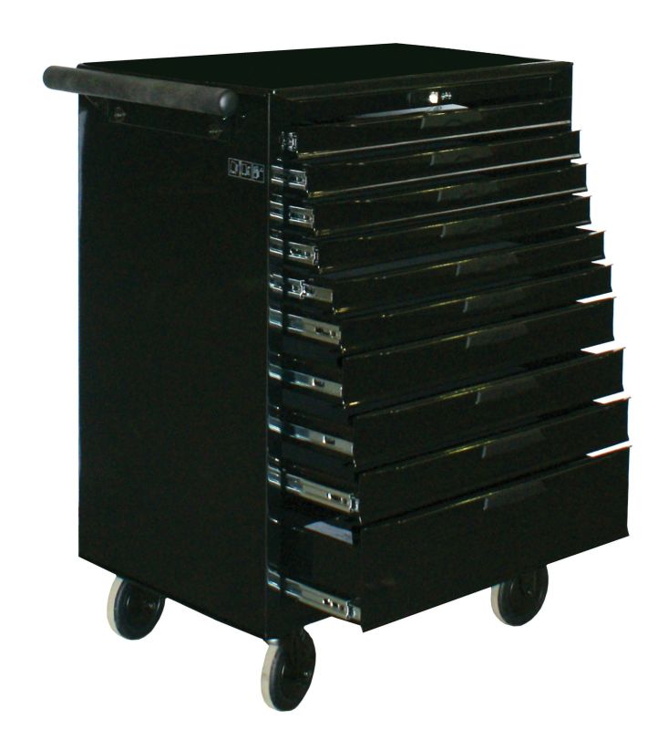 Teng Tools TCW810NBK 10 Drawer Black Roller Cabinet With Ball Bearing Slides