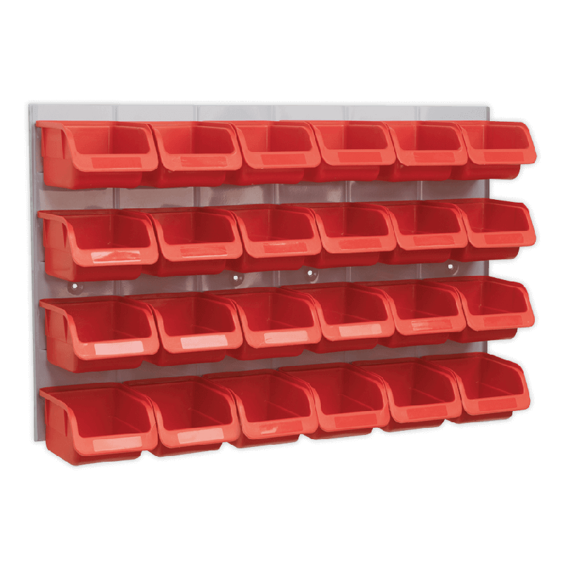 Sealey TPS130 Bin & Panel Combination 24 Bins   Red