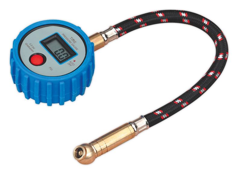 Sealey TST/PG981 Tyre Pressure Gauge Digital with Leader Hose & Quick Release 0 100psi