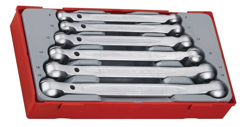 Teng Tools TT6506 6 Piece 12 Point Double Flex Wrench Set